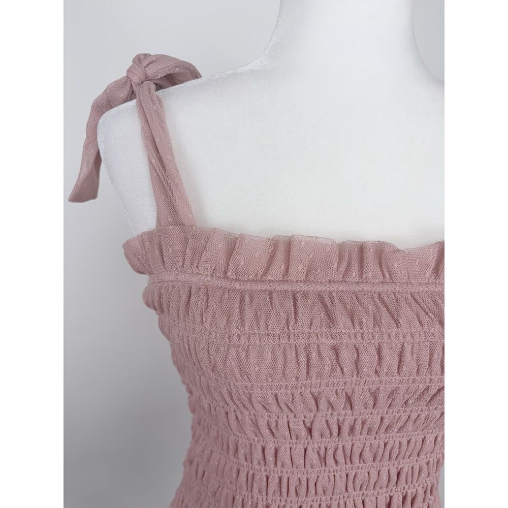 Anthropologie Smocked Cami Tank Top in Pink Size Small - Picture 5 of 10